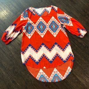 Miami Geometric Print Top